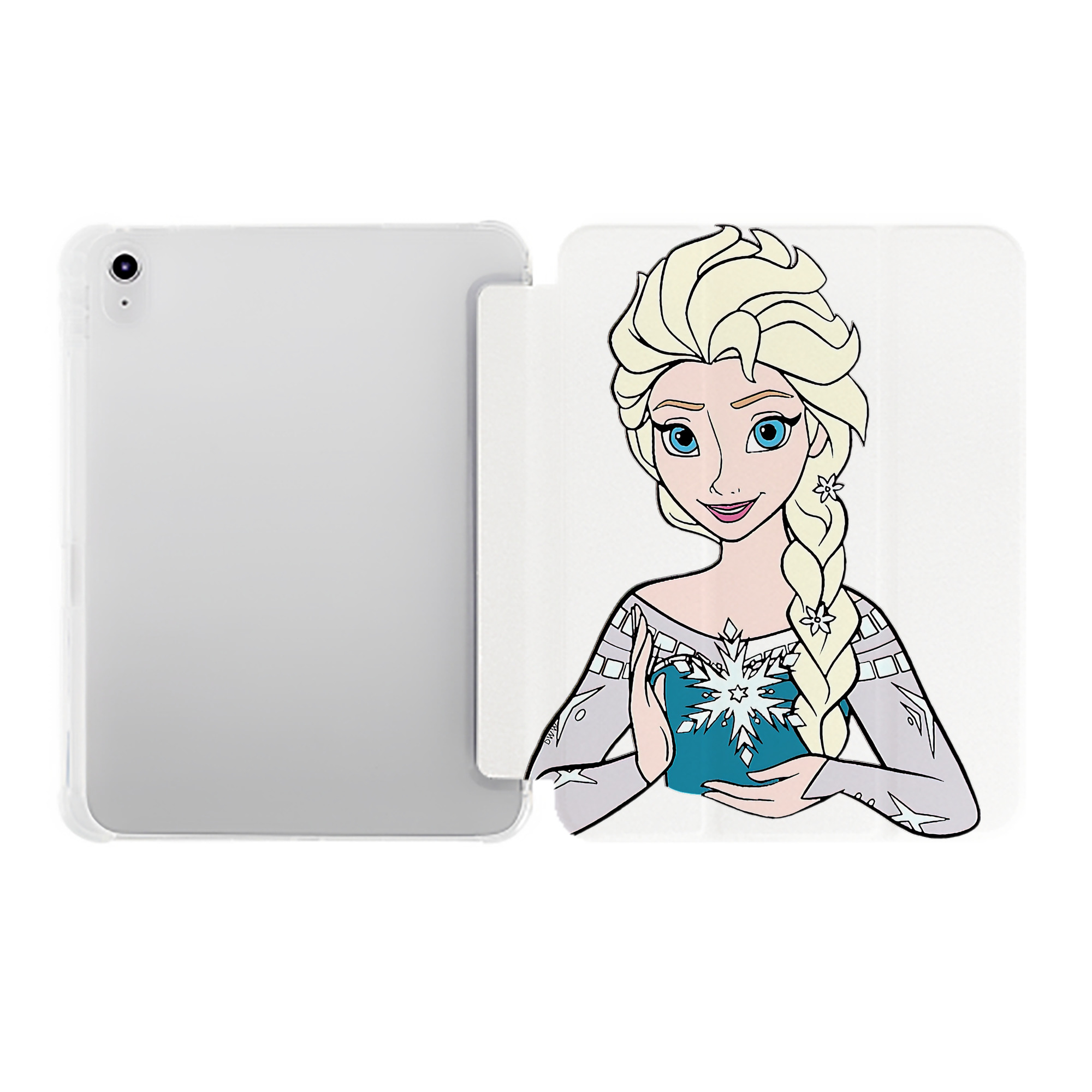 （画像用） アナと雪の女王 アンナ エルサ Frozen Anna Elsa IPad ケース ペン収納付き 三つ折りスタンド PUレザー×シリコン 対応機種9.5/10.5/10.9インチ